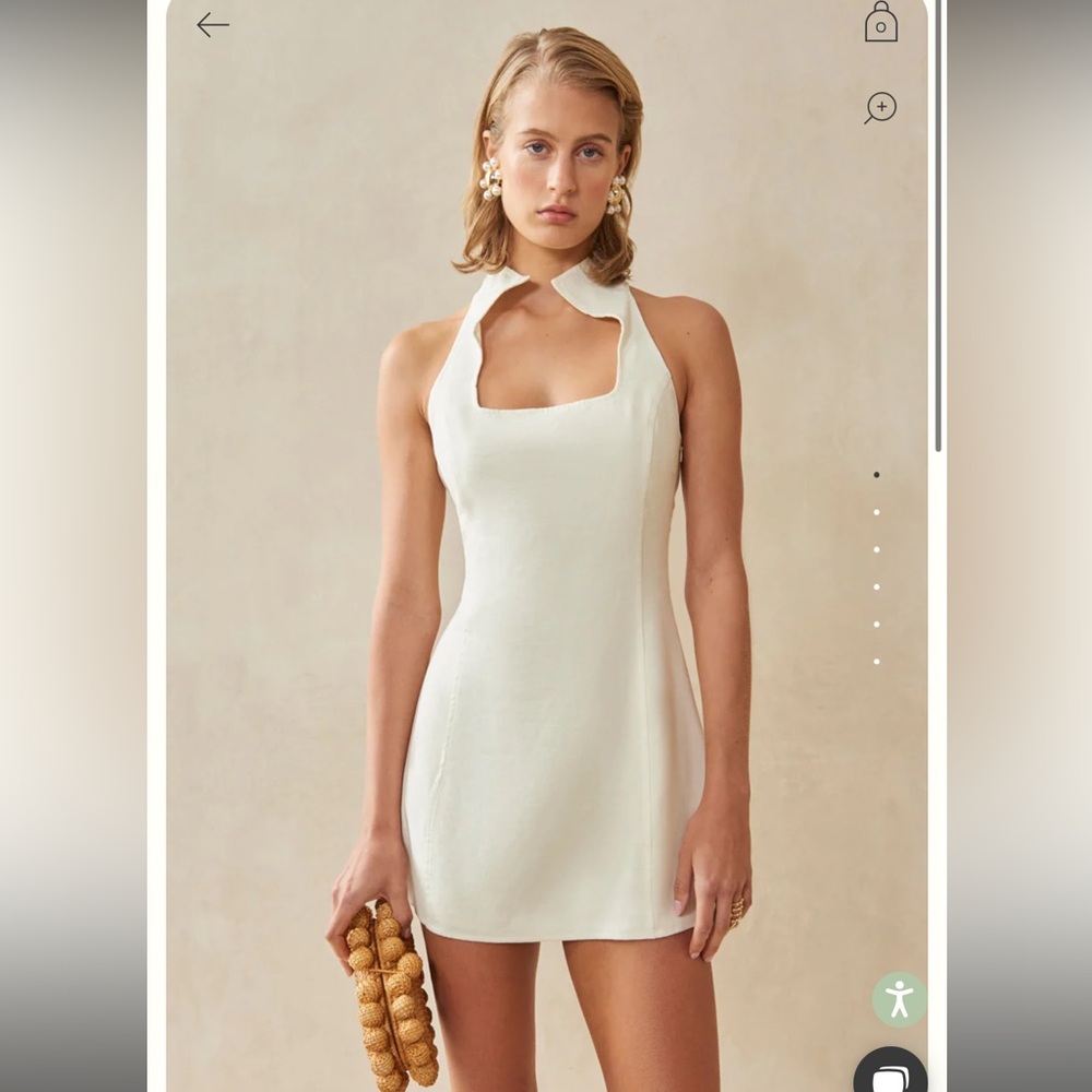 Cult Gaia Akaia Dress/ Off White